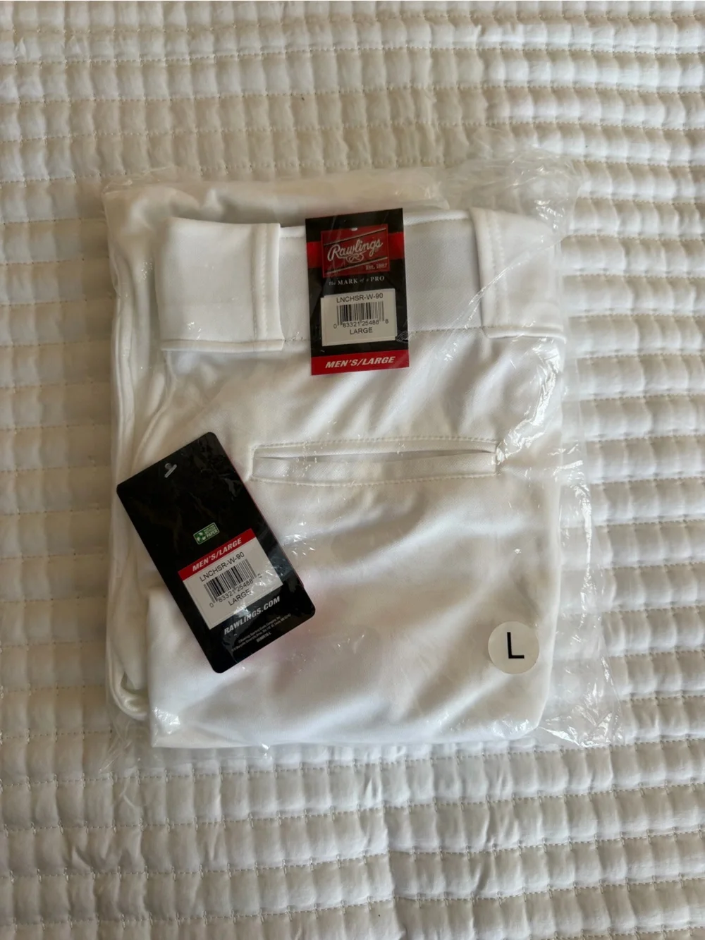 Rawlings White Men's Baseball Pants - Large NWT